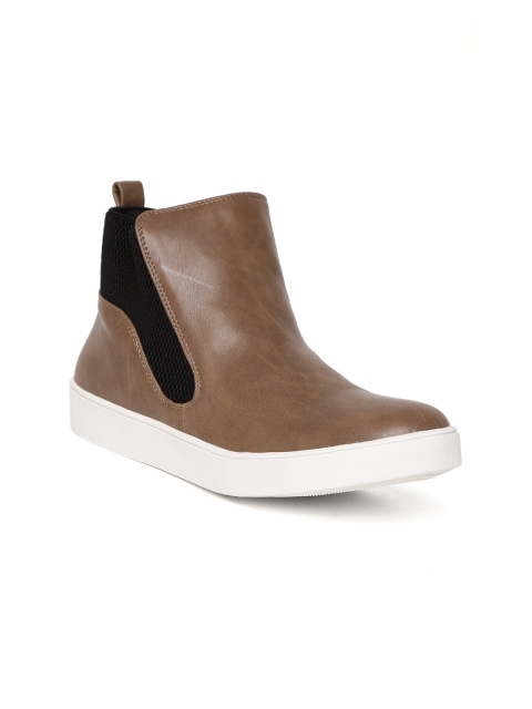 

Carlton London Women Brown Solid Mid-Top Flat Boots