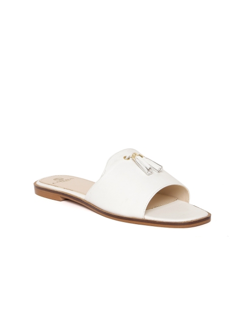 

Carlton London Women White Solid Leather Flats