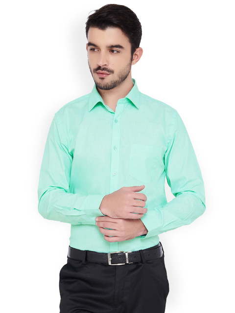 

IVOC Men Green Slim Fit Solid Formal Shirt