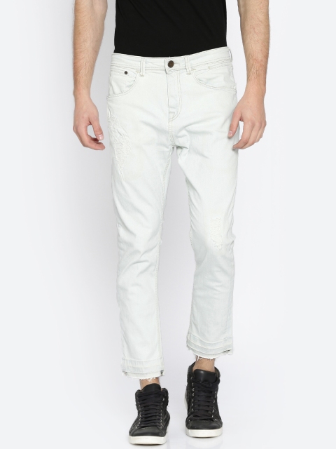 

Forca by Lifestyle Men Blue Regular Fit Mid-Rise Low Distress Stretchable Jeans