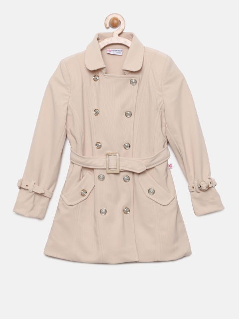 

Peppermint Girls Beige Double-Breasted Pea Coat