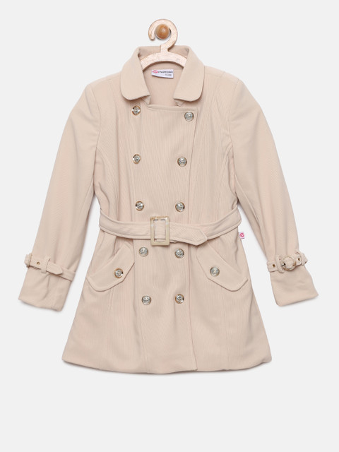 

Peppermint Girls Beige Double-Breasted Pea Coat