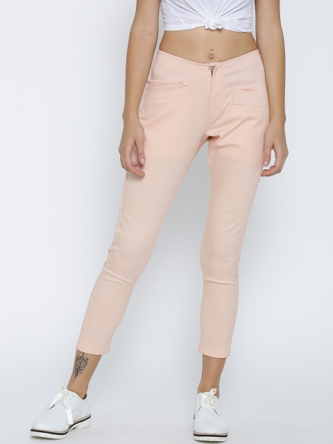 

Pepe Jeans Women Peach-Coloured Cropped Trousers