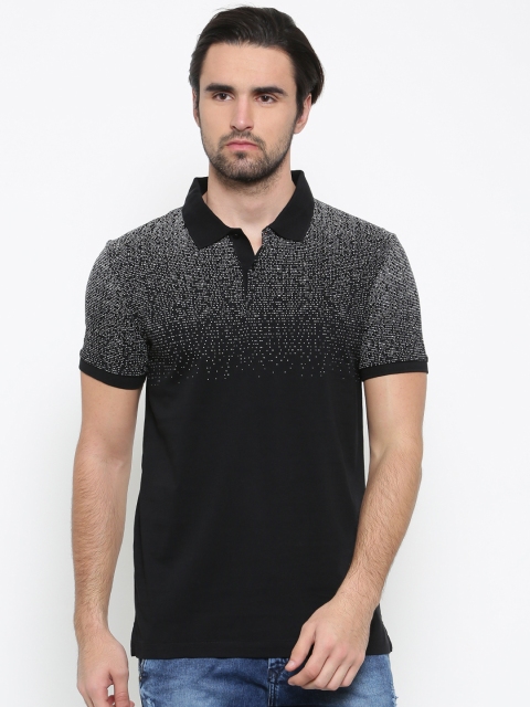 

Arrow New York Men Black Printed Polo T-shirt