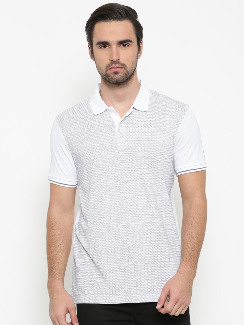 

Arrow New York Men White Printed Polo Collar T-shirt