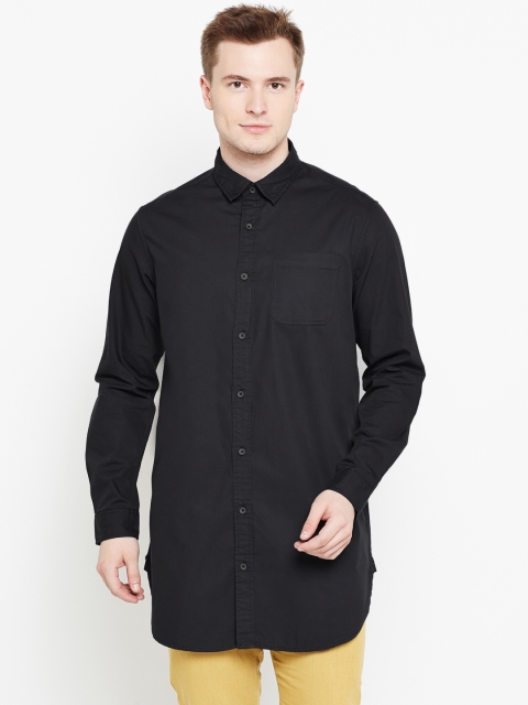 

People Men Black Regular Fit Solid Casual Shirt
