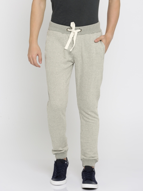 

People Men Grey Slim Fit Self Design Joggers