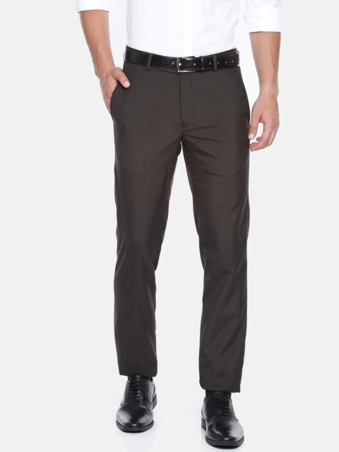

University of Oxford by People Men Black Custom Fit Solid Formal Trousers
