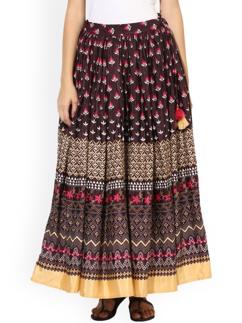 

Juniper Brown Printed Maxi Skirt