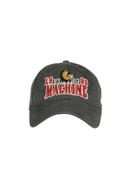 

Flying Machine Men Grey Solid Baseball Cap