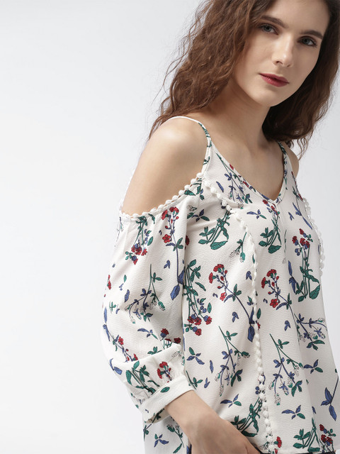 

Mast & Harbour Women White Printed Top