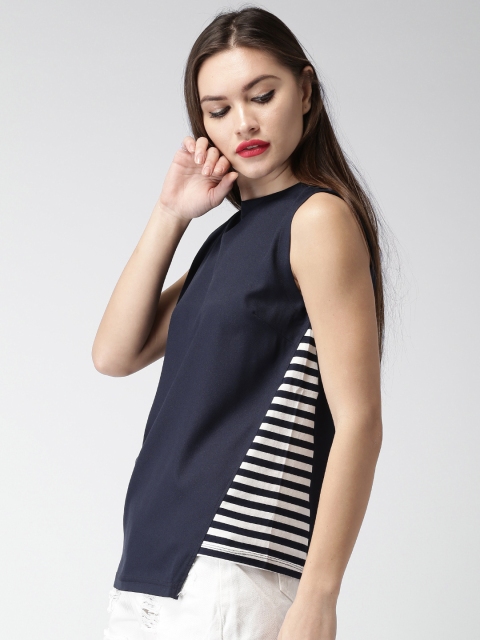 

Mast & Harbour Women Navy Blue Top