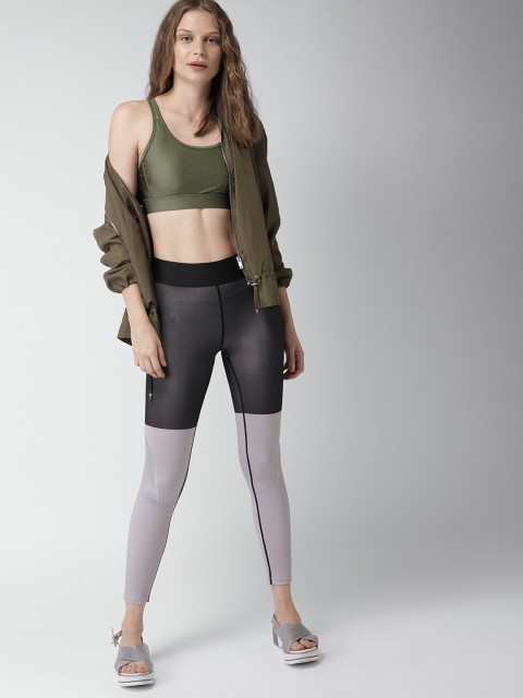 

Mast & Harbour Olive Green Lace Non-Wired Non Padded Sports Bra