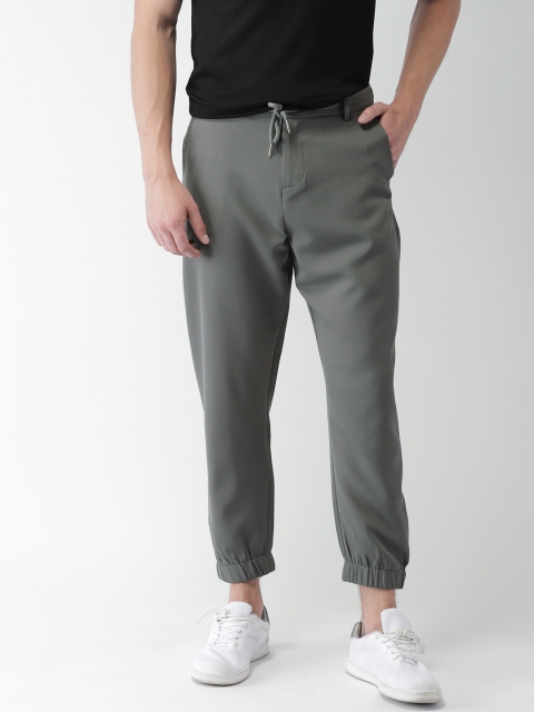 

Mast & Harbour Men Charcoal Grey Regular Fit Solid Joggers