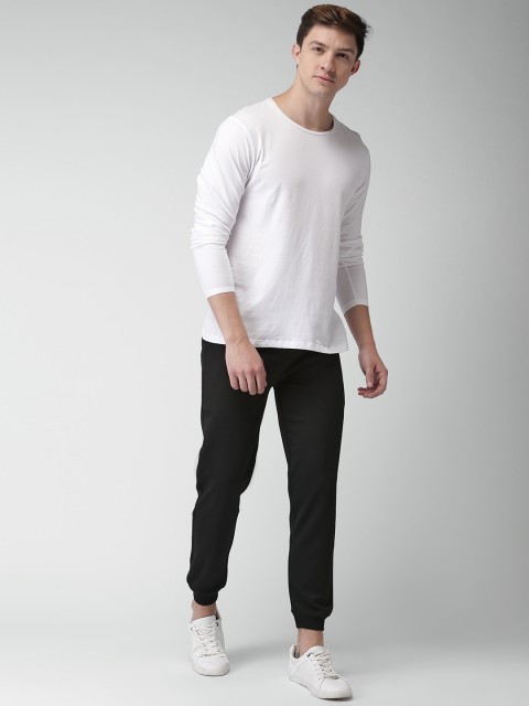 

Mast & Harbour Men Black Regular Fit Solid Joggers