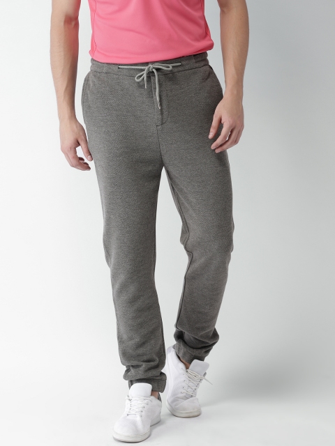 

Mast & Harbour Men Grey Regular Fit Self Design Joggers