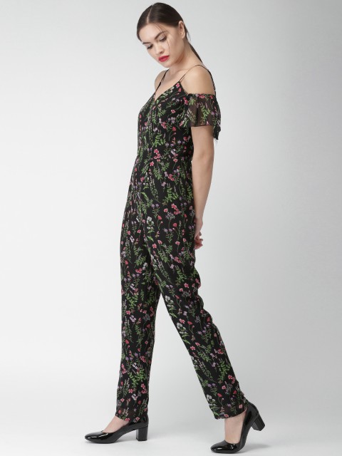 

Mast & Harbour Black Printed Basic Jumpsuit