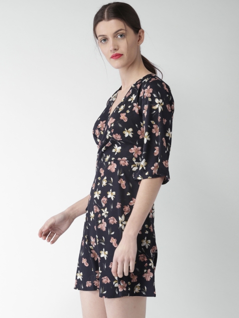 

Mast & Harbour Women Navy Printed A-Line Dress, Navy blue