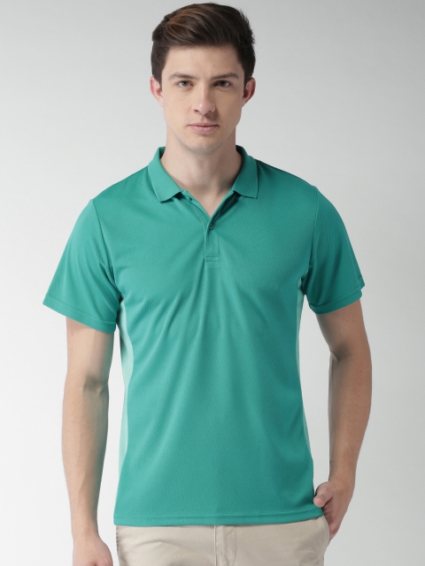 

Mast & Harbour Men Sea Green Solid Polo T-shirt
