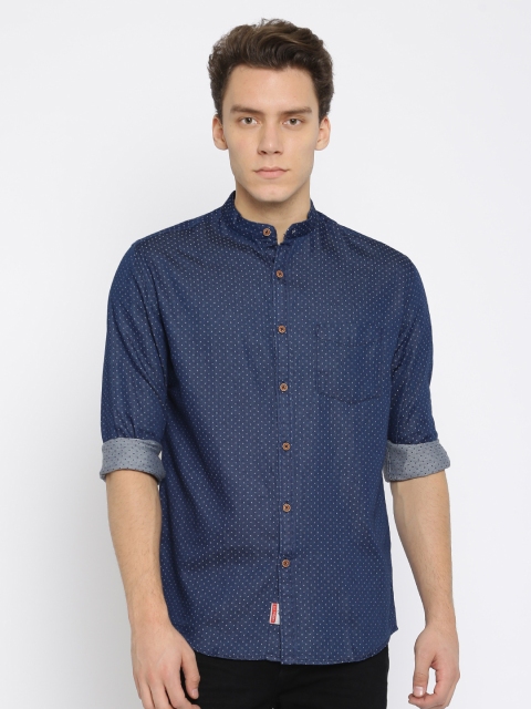 

Nature Casuals Men Blue Regular Fit Self-Design Casual Shirt