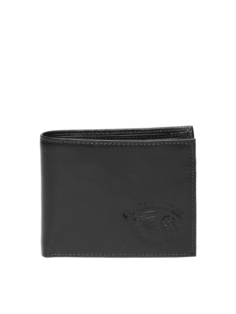 

Flying Machine Men Navy Blue Leather Two Fold Wallet