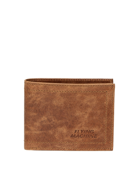 

Flying Machine Men Brown Two Fold Leather Wallet