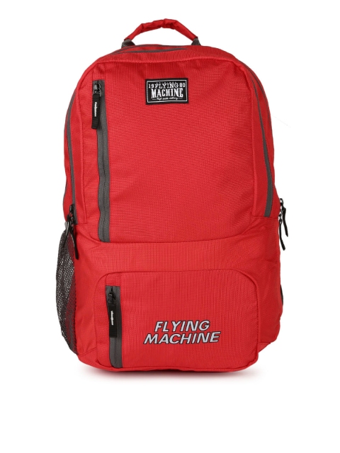 

Flying Machine Men Red Brand Logo Backpack