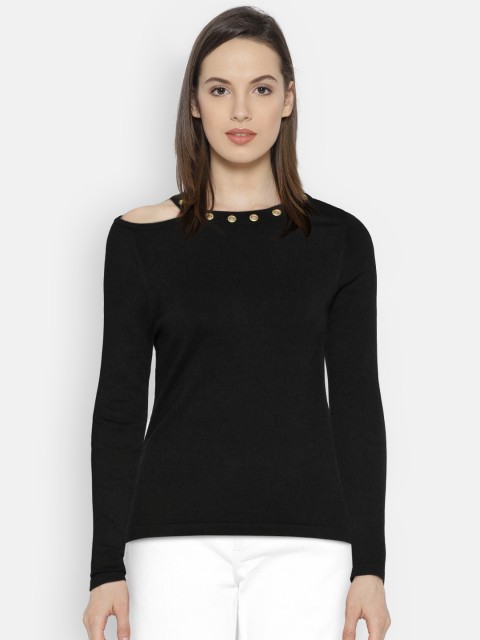 

ONLY Women Black Solid Top