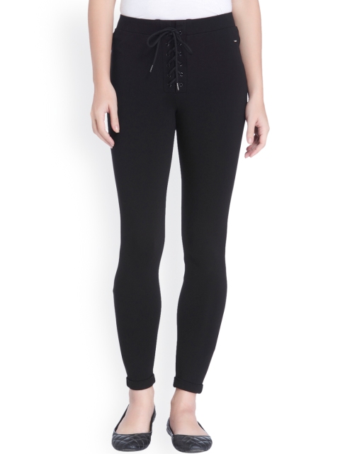 

ONLY Women Black Solid Regular Trousers