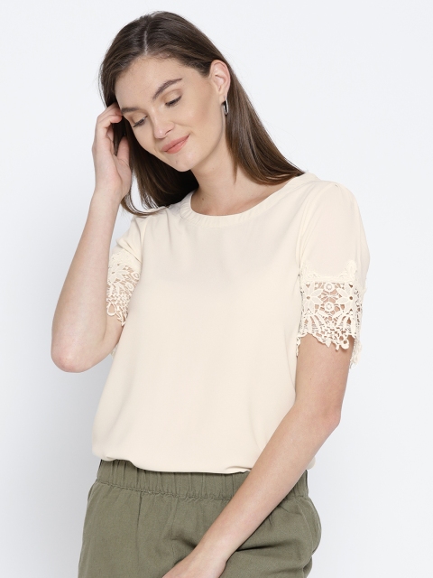 

Vero Moda Women Off-White Solid Top