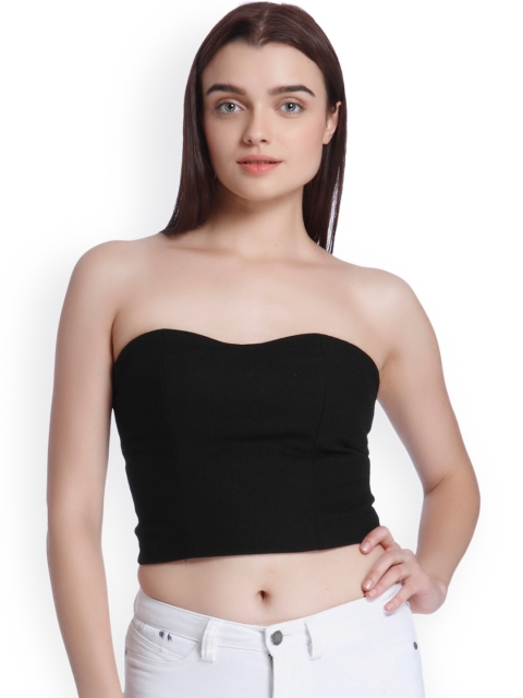 

Vero Moda Women Black Solid Bralette Top