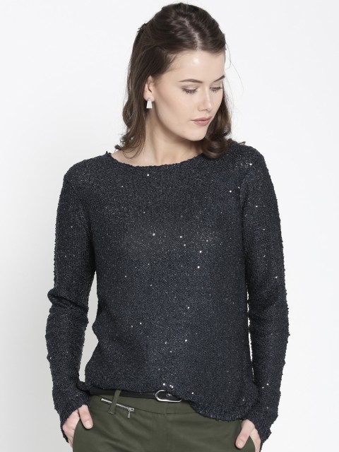 

Vero Moda Women Navy Blue Solid Top