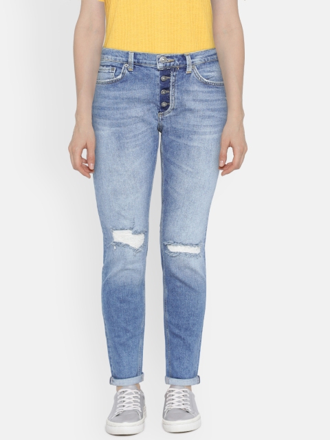 

Vero Moda Women Blue Slim Fit Mid-Rise Mildly Distressed Stretchable Jeans