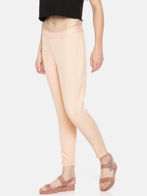 

Vero Moda Women Pink Straight Fit Solid Regular Trousers