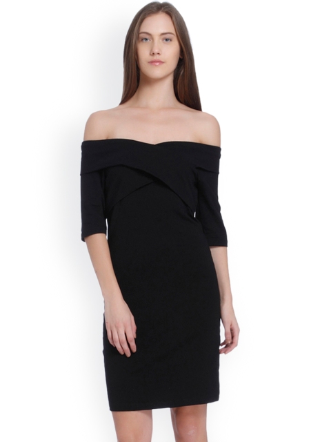 

Vero Moda Women Black Solid Bodycon Dress