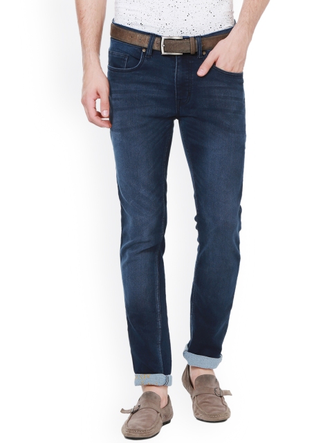 

People Men Blue Slim Fit Mid-Rise Clean Look Jeans