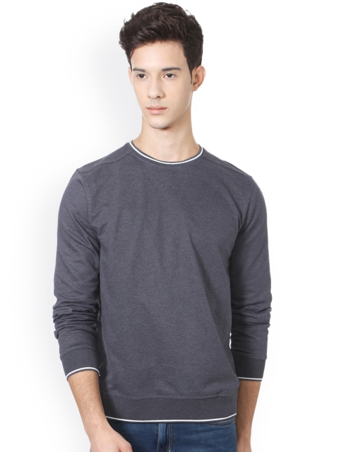 

People Men Grey Solid Sweatshirt