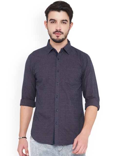 

IVOC Men Purple Slim Fit Checked Casual Shirt