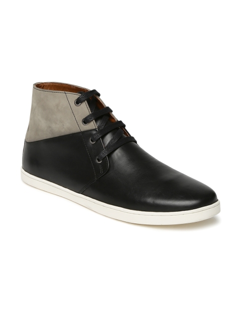 

Louis Philippe Men Black & Grey Colourblocked Sneakers