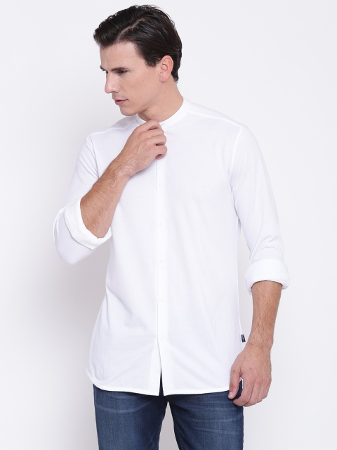 

Pepe Jeans Men White Solid Casual Shirt