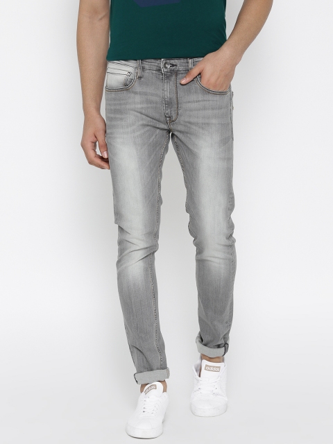 

Pepe Jeans Men Grey Super-Slim Fit Low-Rise Clean Look Stretchable Jeans
