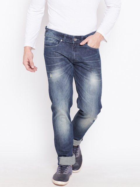 

Pepe Jeans Men Blue Mid-Rise Low Distress Stretchable Jeans
