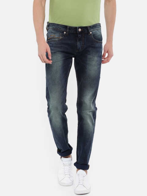 

Pepe Jeans Men Blue Slim Fit Mid-Rise Low Distress Stretchable Jeans