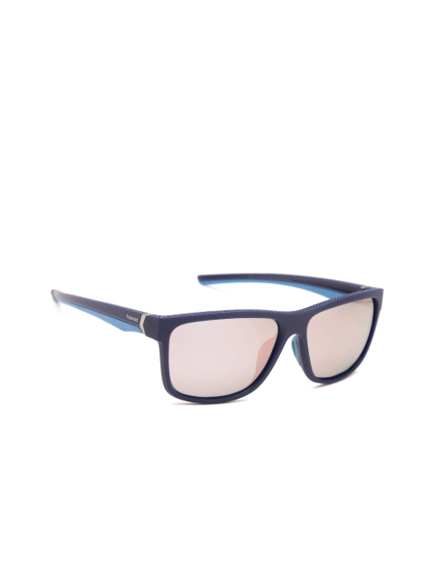 

Polaroid Unisex Mirrored Polarised Rectangle Sunglasses PLD 7014/S ZX9 595X, Blue