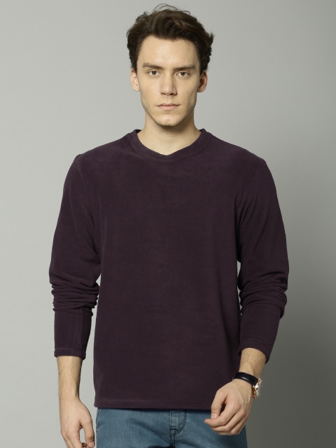 

Marks & Spencer Men Burgundy Solid Sweatshirt