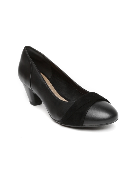 

Clarks Women Black Denny Louise Leather Pumps