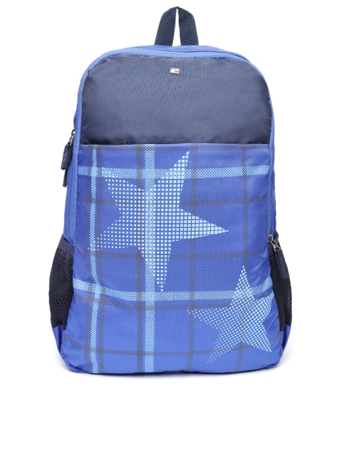 

Tommy Hilfiger Unisex Blue Printed Laptop Backpack
