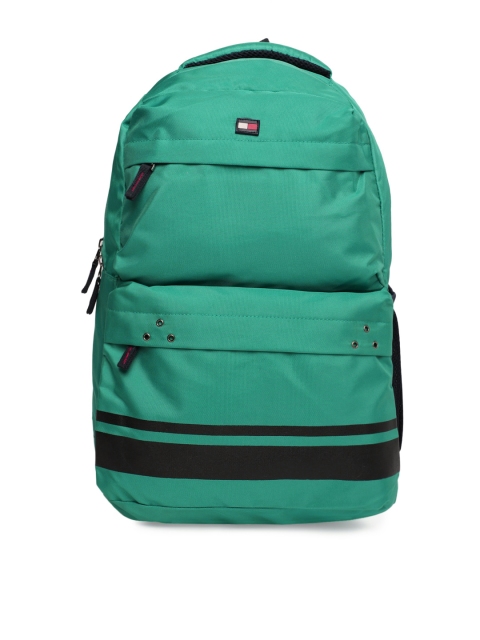

Tommy Hilfiger Unisex Teal Green Solid Laptop Backpack