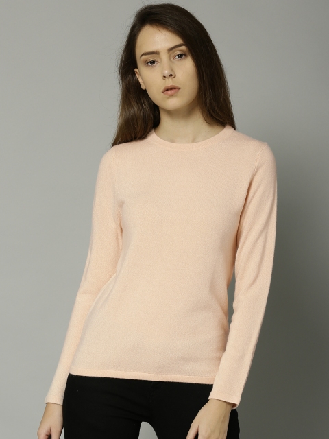 

Marks & Spencer Women Pink Solid Pullover