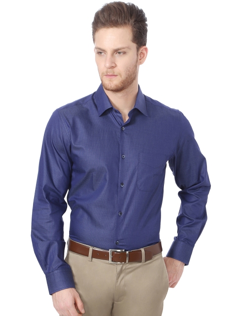 

Peter England Elite Men Blue Slim Fit Solid Formal Shirt